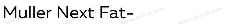 Muller Next Fat字体转换